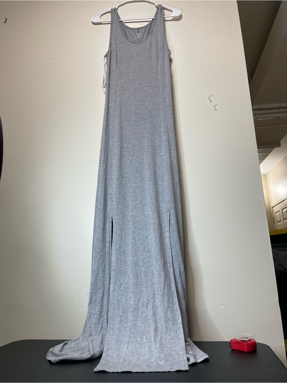 Grace Dresses Mist Grey Heather Sleeveless Maxi Dress with Side Slits@